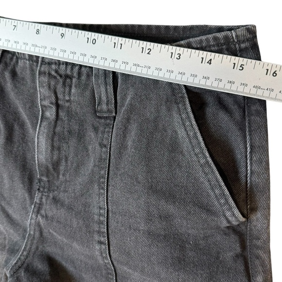 Future Collective Gray Black Wide Leg 90's Y2K Denim Jeans Women's Size 6 - Picture 4 of 6